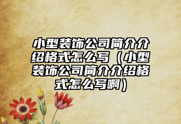 小型裝飾公司簡介介紹格式怎么寫（小型裝飾公司簡介介紹格式怎么寫?。?/> 
										</a>
									</div>
									<div   id=